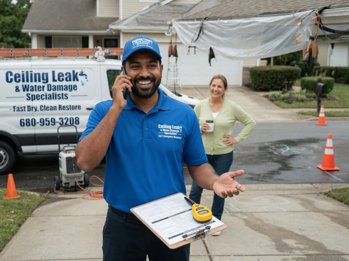 Ceiling Leak Cleanup Burlington, TX FAQs
